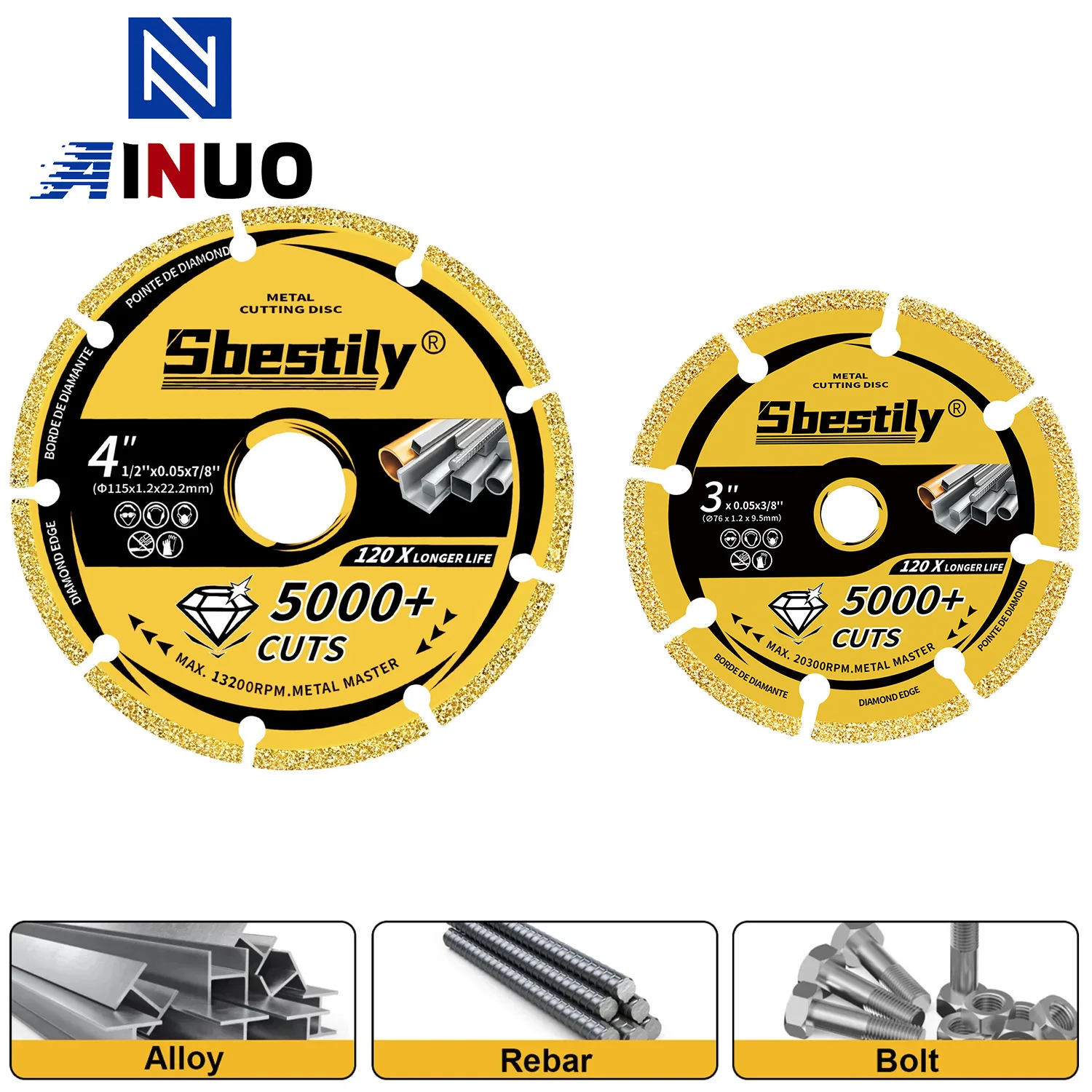 75mm/115mm Diamond Cutting Disc Brazed Saw Blade Angle Grinder Grinding Wheel Rotary Disc for Metal Rebar Wood INOX Cutting cutting disc grinding disc grinding wheel