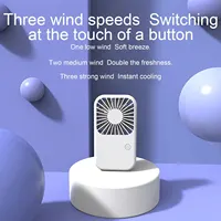 Compact Mini Fan Rechargeable Stand Small Pocket Fan with Three Wind Speeds Powerful Range Long-lasting Fan 2