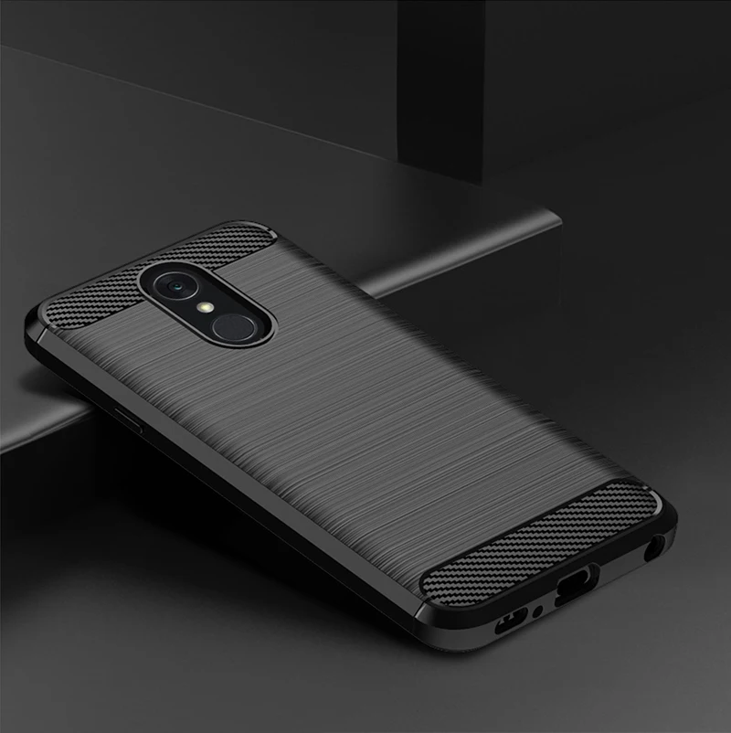 Carbon Fiber Shockproof Silicone Case Back Cover