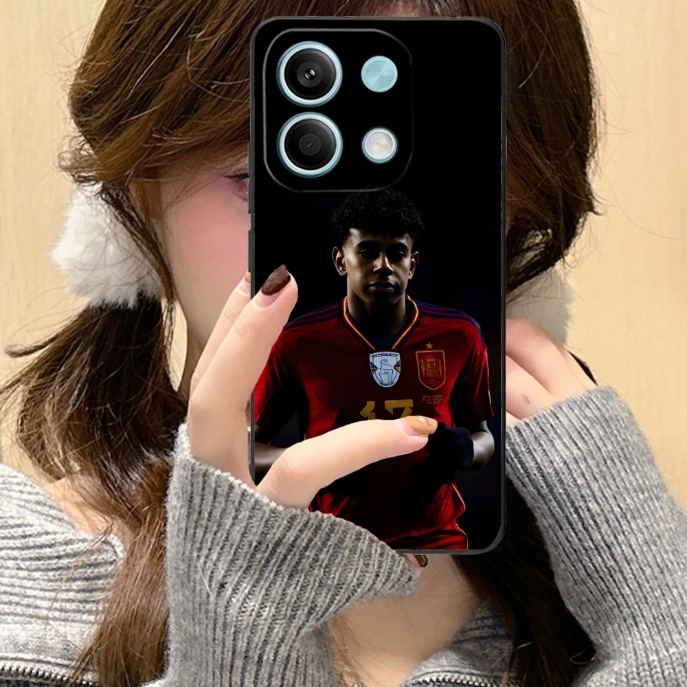 Lamine Yamal Black Soft Mobile Phone Case Cover Shell