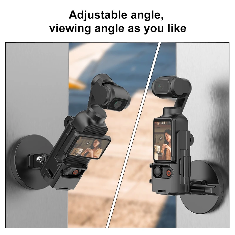 PULUZ Protective Frame Magnetic Desktop Mount Angle Adjustable Base For DJI OSMO Pocket 3 Expansion Adapter Magnet Suction Case