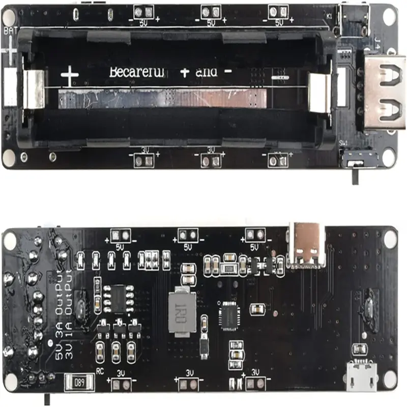 Two Voltage 18650 Lithium Battery Shield V8 Mobile Power Expansion Board Module 5V/3A 3V/1A Micro USB For Arduino ESP32 image 3