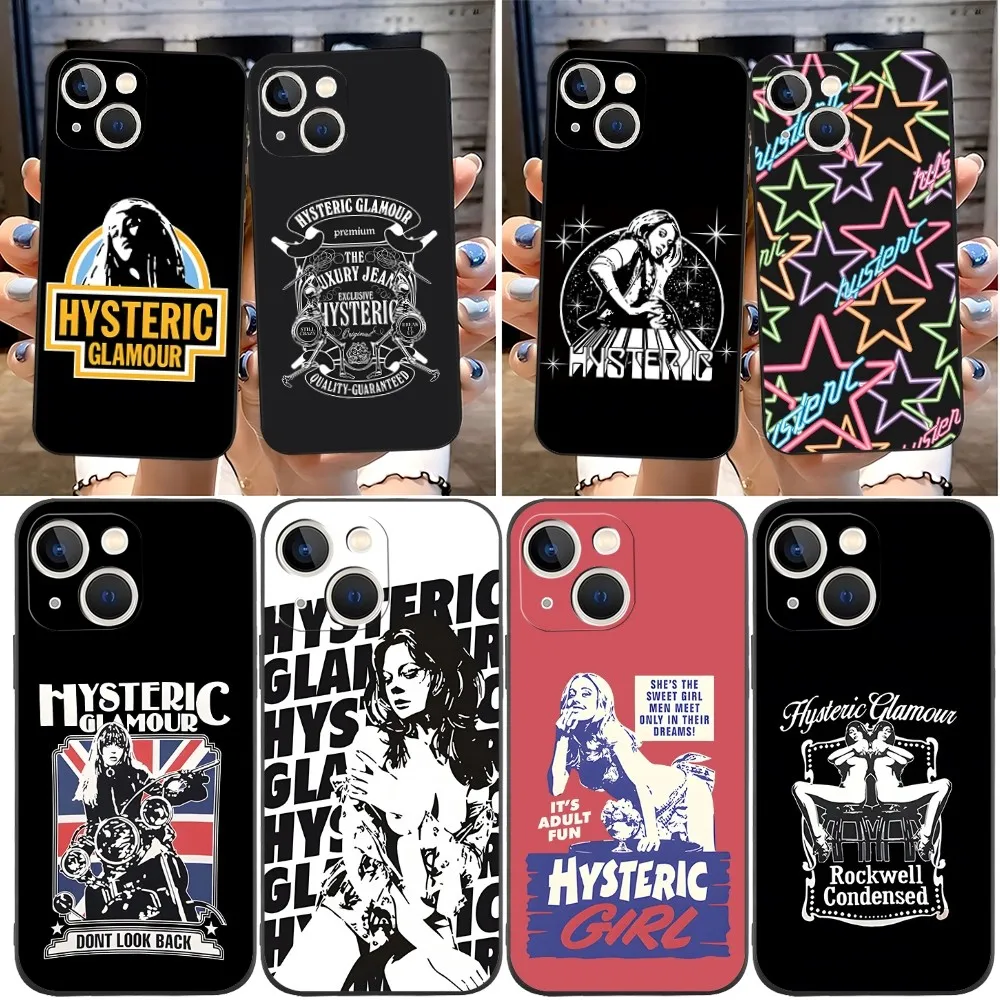 Hysteric Glamour Girl Dumb Phone Case Apple For Iphone 15 Pro Max 14 Pro 13 Mini 11 12 Xr X Xs 6 6S 7 8 Plus Design Back Cover