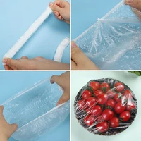 Saran – couvercle alimentaire jetable en plastique, sac de rangement de fruits et légumes, bol élastique, couvercle d'assiette, Organization de stockage de cuisine 6