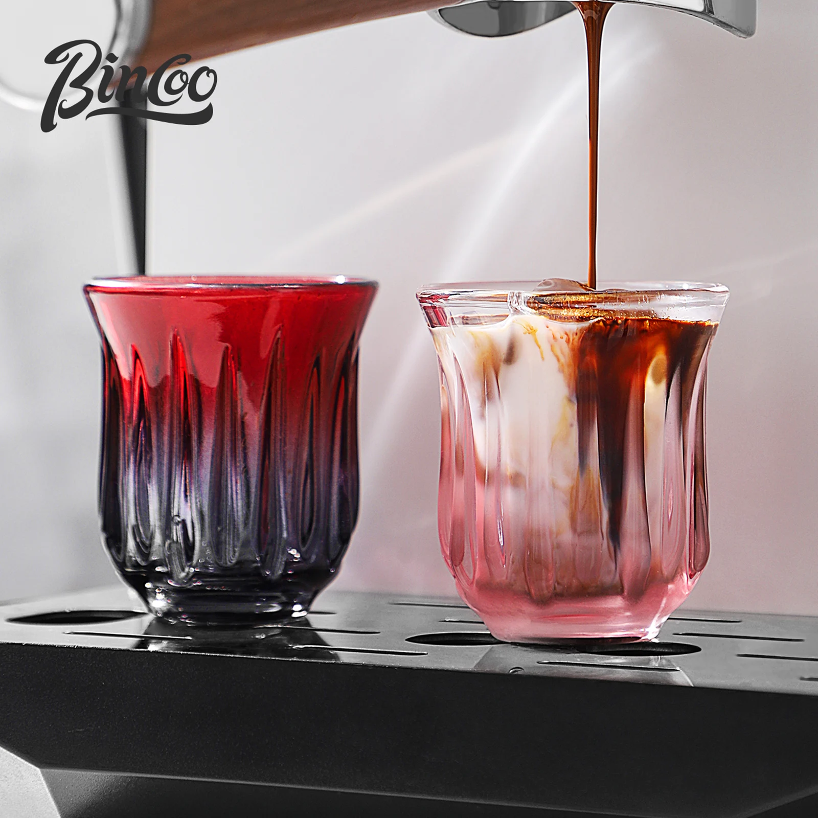 طقم فناجين قهوة زجاج فاخرمن بينكو