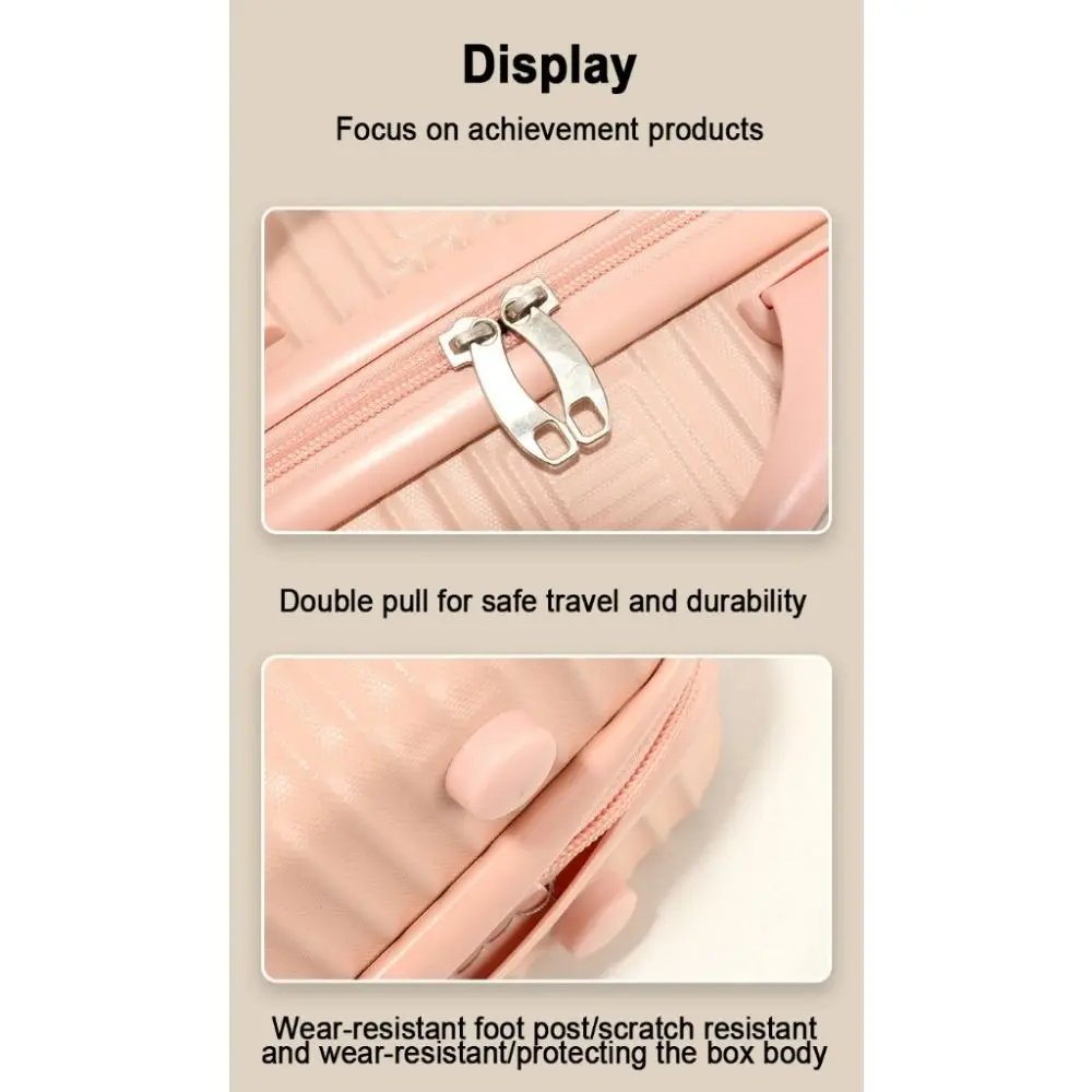 Retro Makeup Travel Case Square Mini Handheld Suitcase With Strap_voghion.com