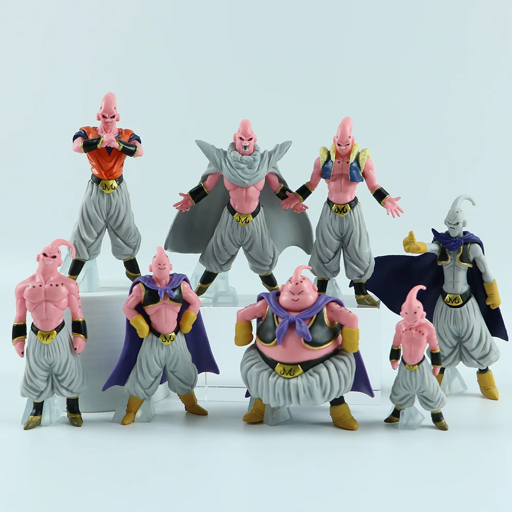 8 pçs/set dragon ball majin buu figura de ação conjunto boo pvc brinquedos  collectible modelo