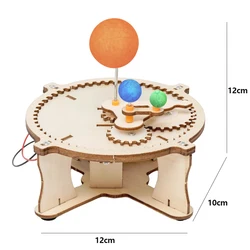 Wooden DIY Solar System Model Kit - Educational Mechanical Puzzle Set (As Show)