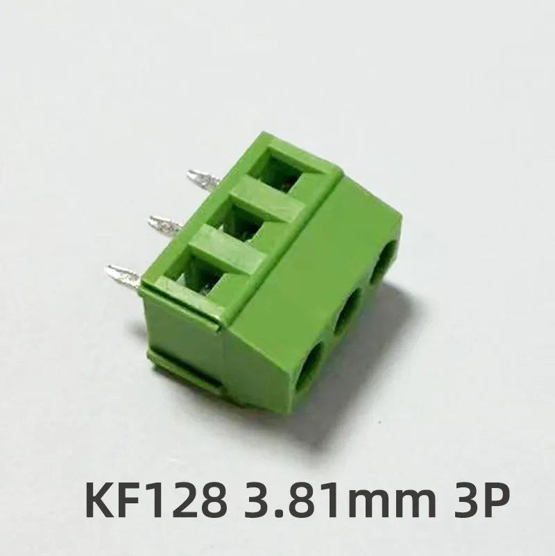 XYQ 10PCS KF128 3.81mm 5.0mm 나사형 PCB 단자 2핀 3핀 300V 10A PCB 나사 단자 블록 커넥터 연결 가능