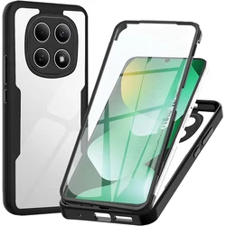 Clear Armor 360 Shockproof Case with Built - in Screen Protector for Redmi Note 13 5G (Black)