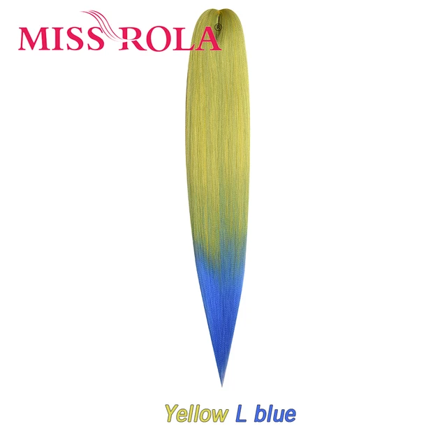 Miss Rola Synthetic 26 Inches 75g Kanekalon Hair Wholesale Bulk Braid Hair Extension Pre Stretched Pink Blonde Twist Jumbo Braid 39M