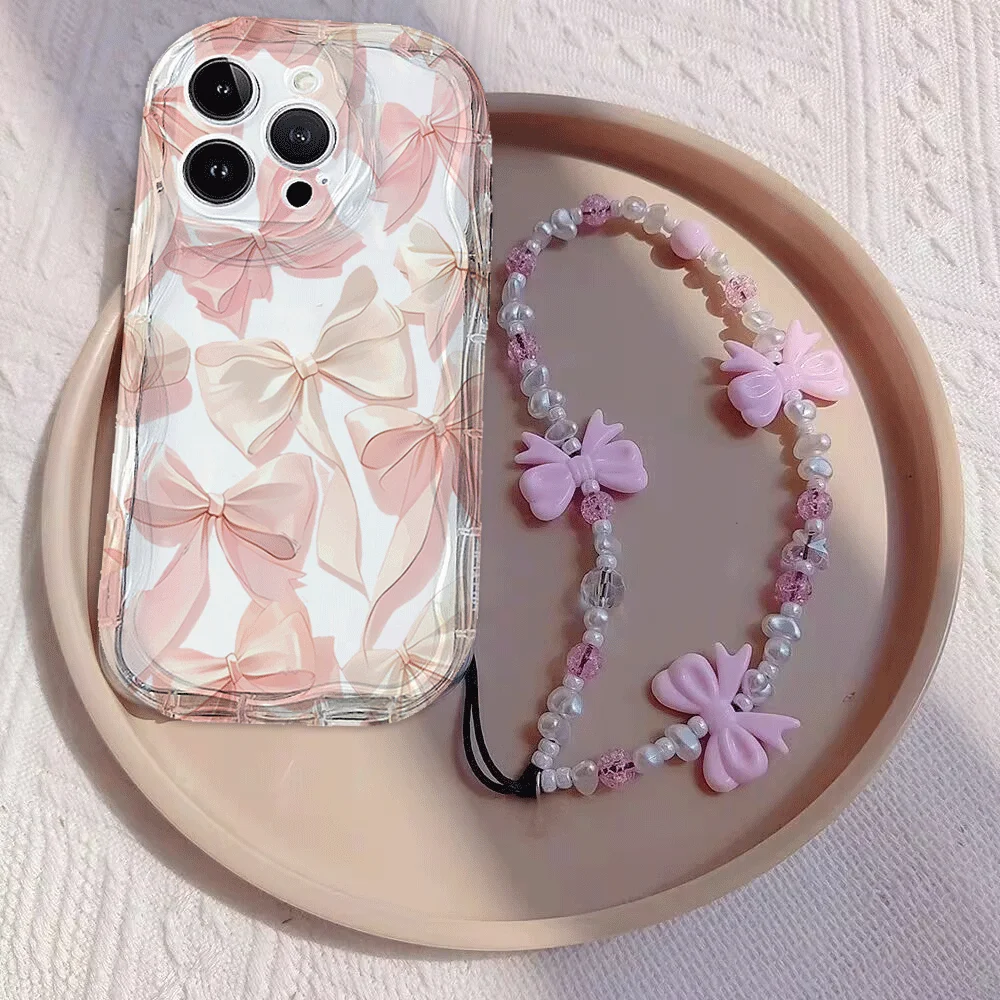 Bowknot Chain Phone Case - Stylish Protective Cover
