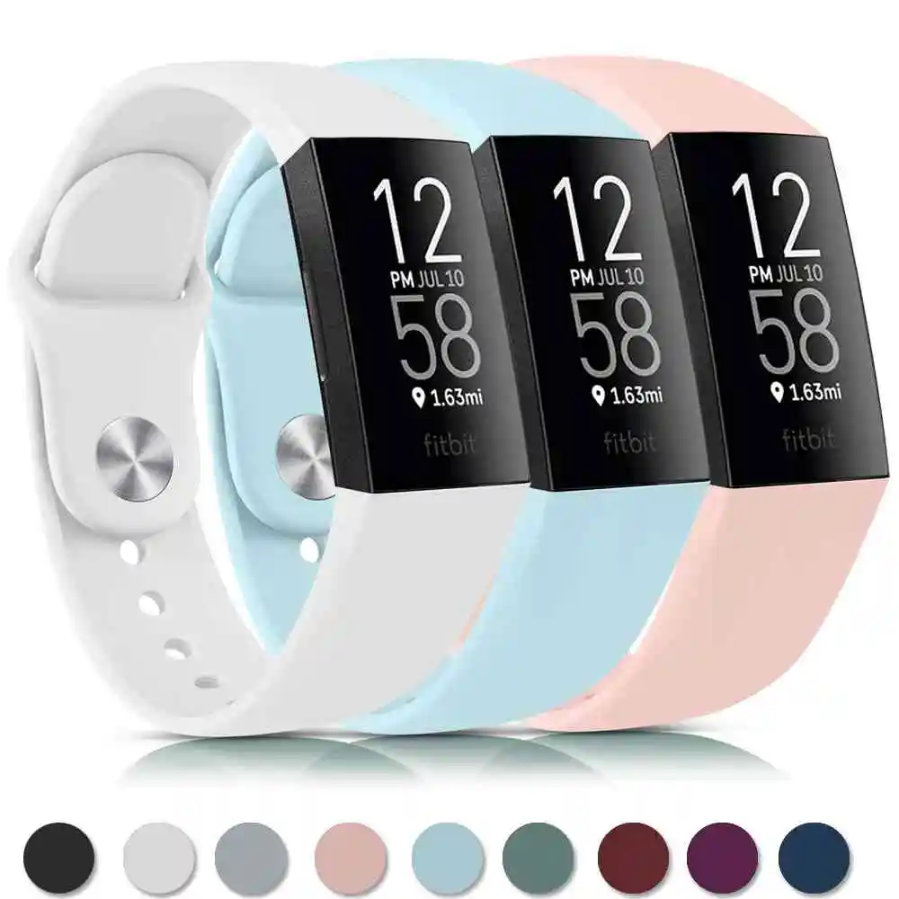 Silicone Bracelet For Fitbit Charge 4 3 Strap Watch Band Sports Wristband Watchband For Fitbit Charge 3 4 Charge Se Accessories