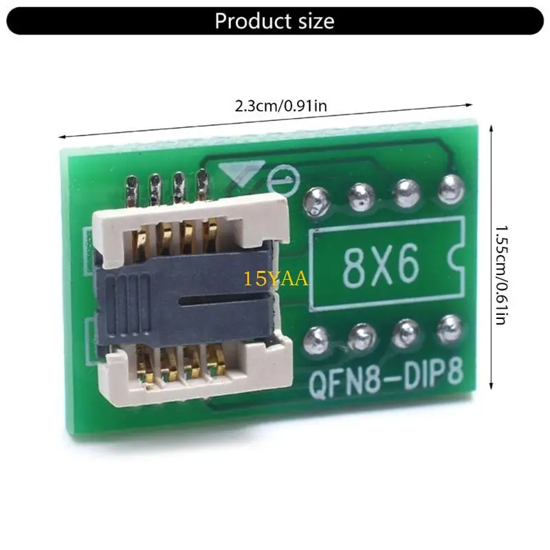 15YA IC 칩 어댑터, QFN8 WSON8 MLF8 DIP8 회로 개발용 변환기