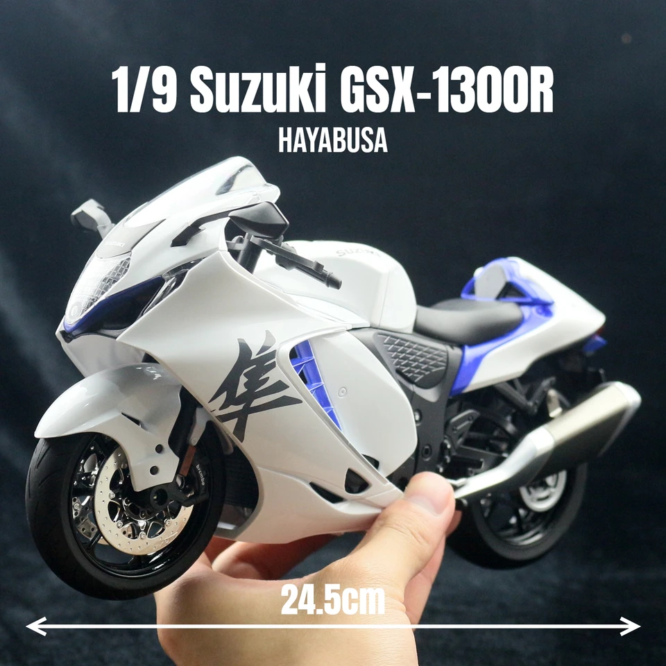 1/9 Suzuki Hayabusa GSX-1300R Toy Motorcycle Racing Model Diecast 