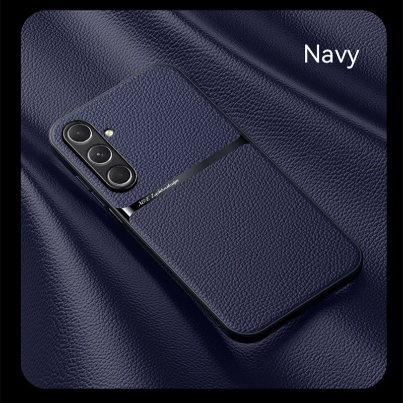 Premium PU Leather Magnetic Protective Case - Hard Back Shell Cover