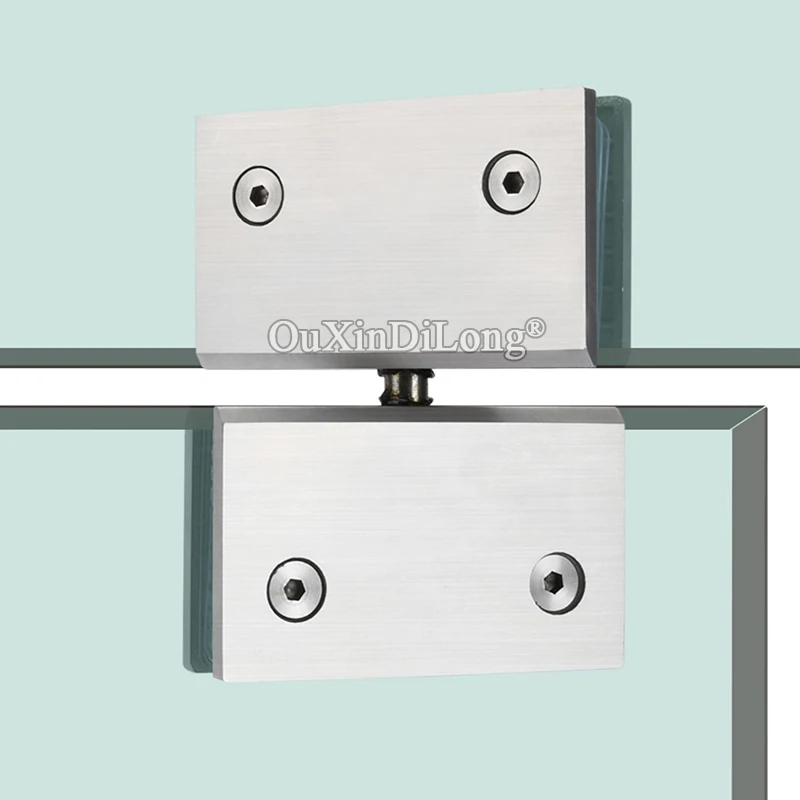 

2PCS 304 Stainless Steel Casting 360° Swivel Shower Door Hinges Single/Double-side Glass Clamp Hinges Install Up&Down for 8~12mm