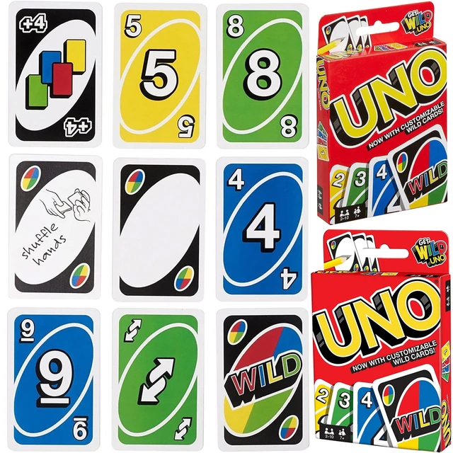 UNO WILD Card Game Mattel Games Genuine Family Funny Entertainment Board  Game Fun Poker Playing Toy