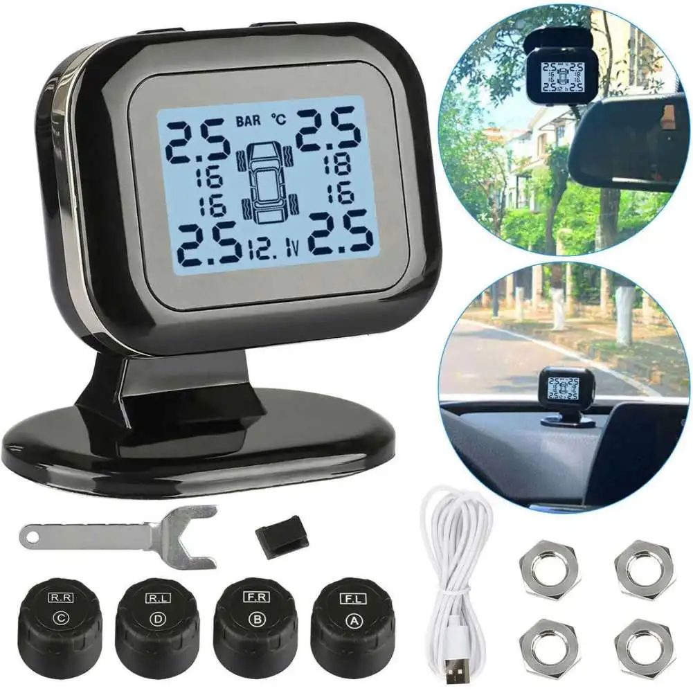 

Системы мониторинга давления в шинах TPMS 0 ~ 3,5 бар беспроводная система мониторинга давления в шинах с 4 внешними датчиками