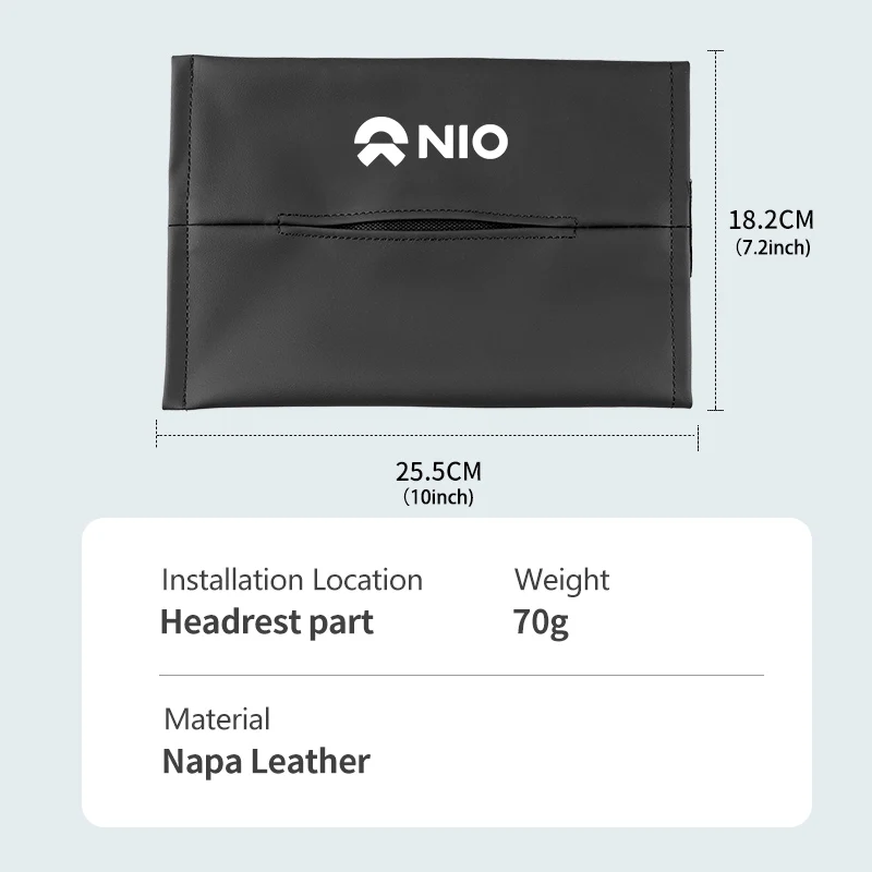 NIO 가죽 차량용 티슈 보관 가방 뒷좌석 걸이형 티슈 케이스 웨이라이 NIO ET5 ES6 ES8 EC6 ET7 ES7 ET9 ET5T