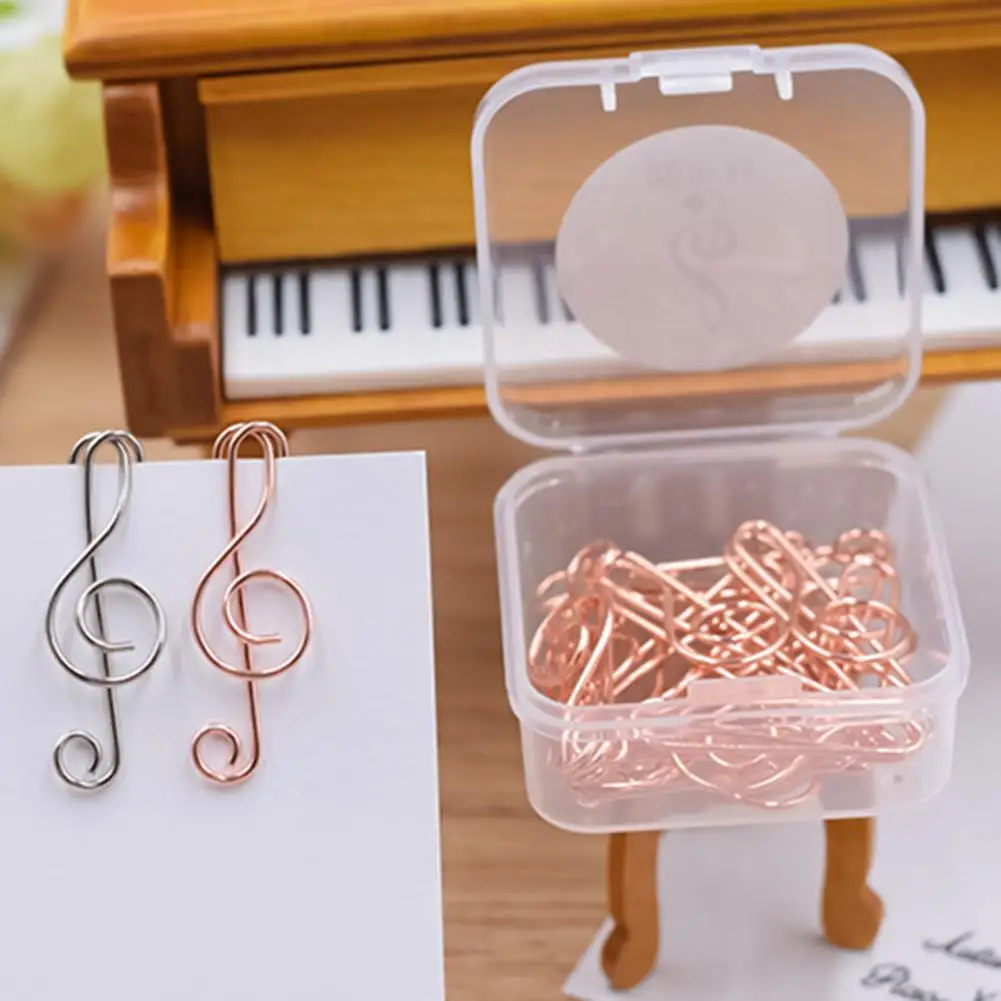 

10pcs/box Colorful Music Note Shaped Paper Clips Decorative Colorful Decor For Office Stationery Paper Clip