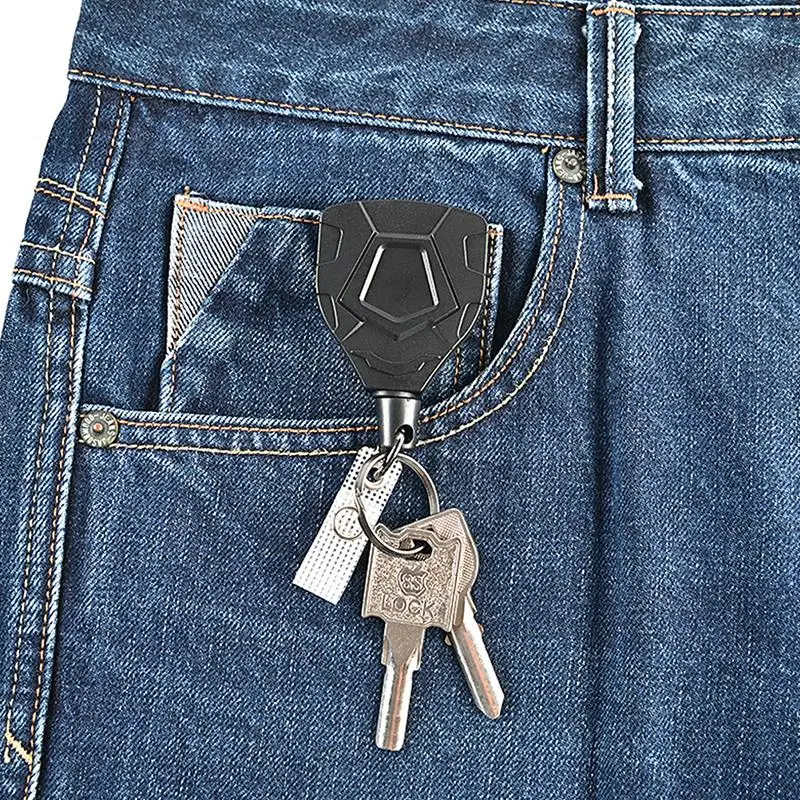 Anti-theft Metal Easy-to-pull Buckle Rope Elastic Keychain Sporty  Retractable Key Ring Anti Lost Yoyo Ski Pass Id Card - Key Chains -  AliExpress
