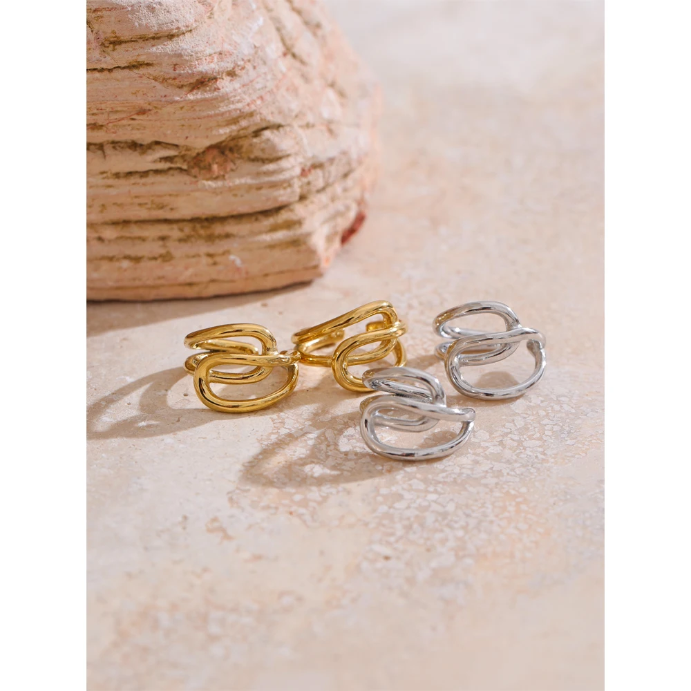 Yhpup Stainless Steel Earrings