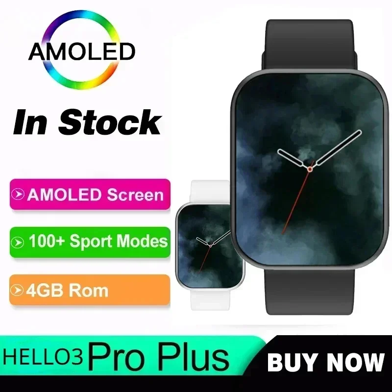 

Hello3 Pro+ Smartwatch AMOLED 4GB Storage GEN3 Ultra 2 Reloj Hombre 2023 Series 9 NFC Smart Watch for Men PK Hello Watch 3 Plus