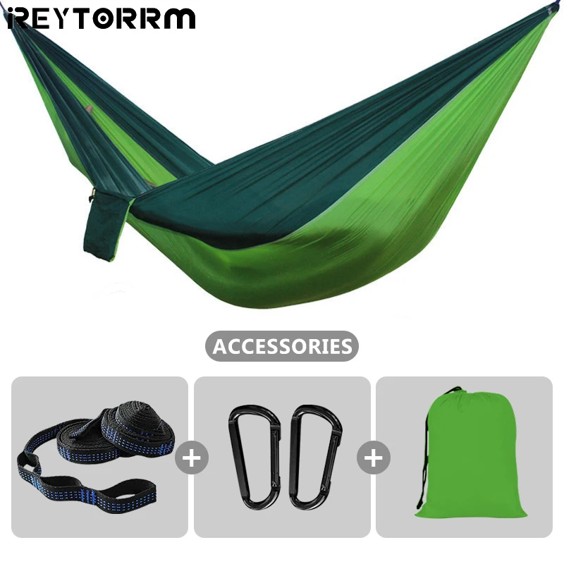 professional-camping-hammock-260-140cm-double-portable-nylon-safety-parachute-hammock-with-2-tree-straps-travel-adventure-kit