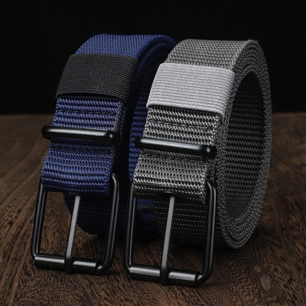 Multi-hole Canvas Belts Braided Belt Pin Buckle Belt Casual Jeans Waistband