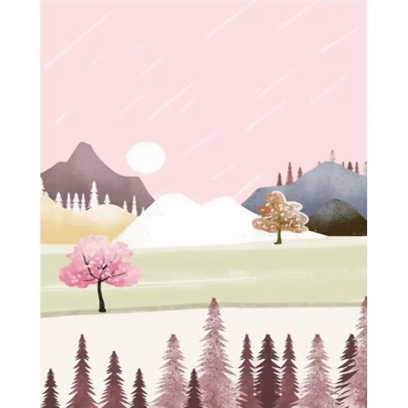 DIY Scenic Canvas Painting Kit - 60x75cm Hand-Painted Artwork