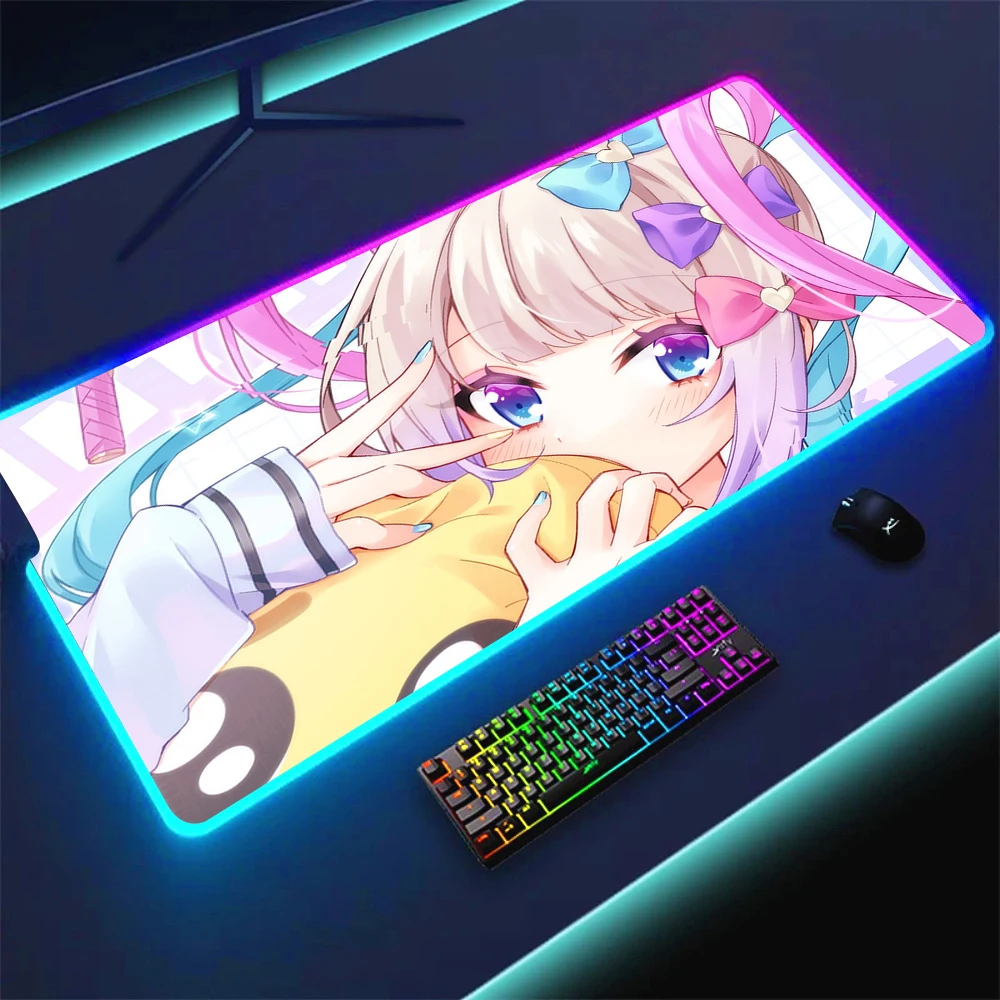 Oversized RGB LED Gaming Mouse Pad with Vibrant Design and Extended Surface (35.4x15.7in)
