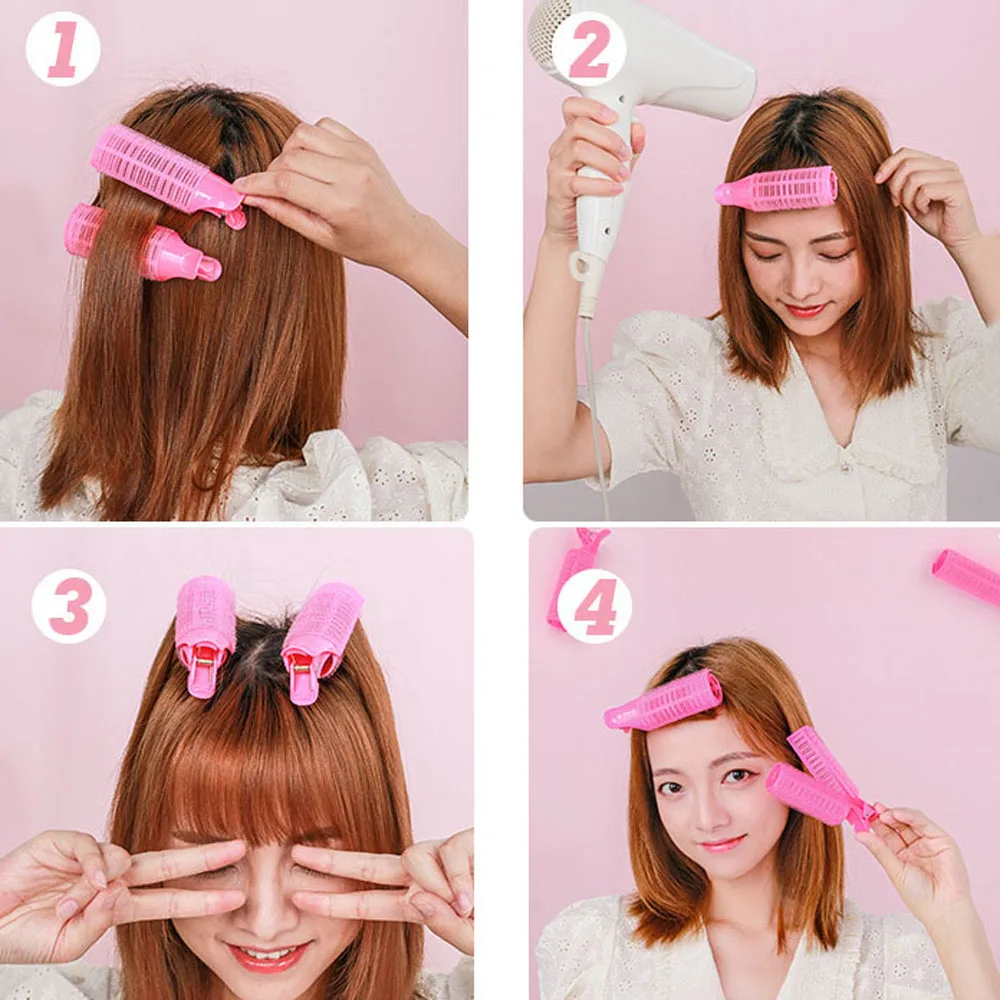 Hair Styling Tool Hair Curling Tools 2Pcs Lazy Self-adhesive Hair Rollers Set Hair Root Fluffy Clip Air Bangs Curling Curler Hairdressing DIY Magic Styling Roller