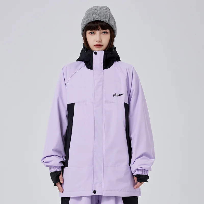 New Outdoor Ski Jackets Women's Loose Men's Windproof Waterproof Snowboarding Hooded Overcoats Winter Warm Skiing Snow Tops