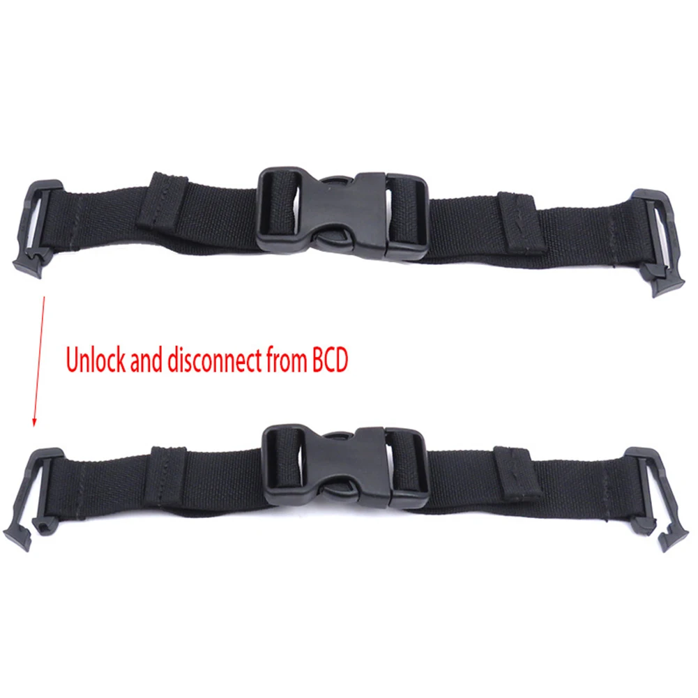 Scuba Diving Sternum Strap 23*2.5cm Backmount Sidemount For Diving Jacket