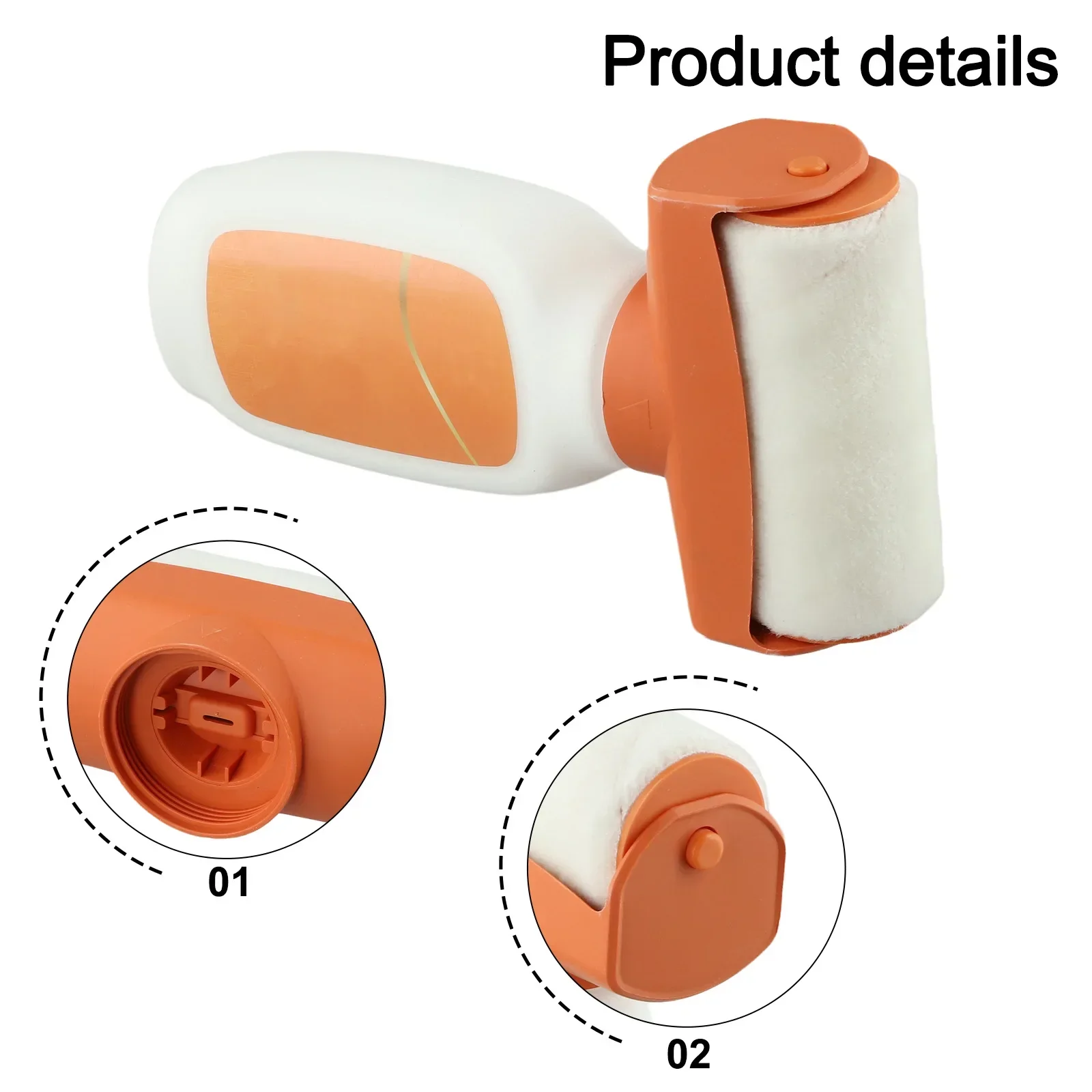 Paint Repair Tool 2-in-1 Roller Paint Home DIY Projects Easy Installation No Marking Roller 2 In 1 Wall Repair Brush