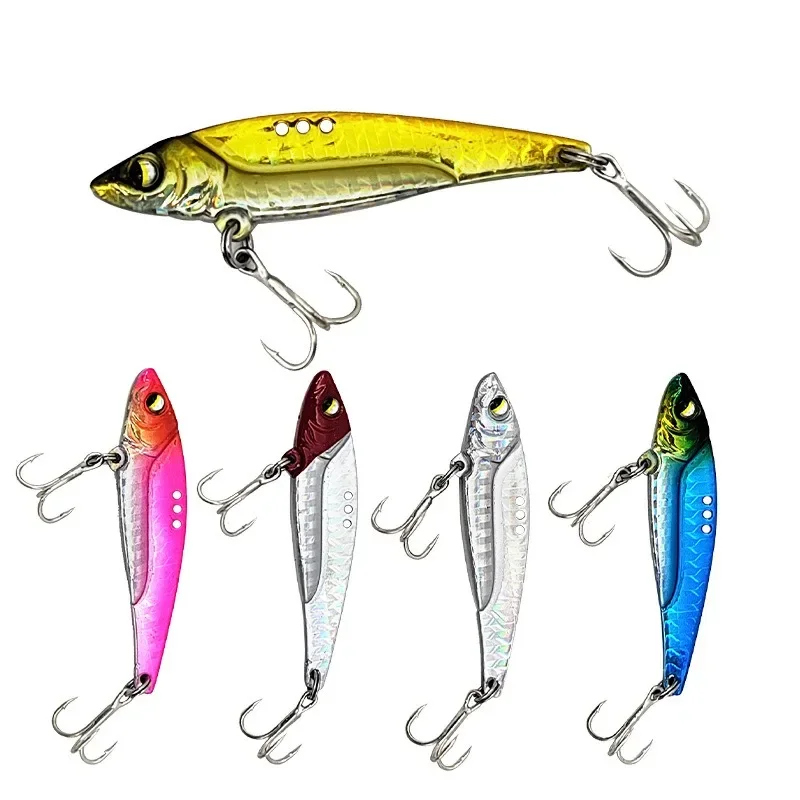 

Железная свинцовая Рыболовная Приманка vib, долговечная металлическая жесткая приманка, биомиметическая поддельная свинцовая обмотанная медь с тремя крючками, кудрявый мундштук