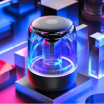 Portable Speakers Bluetooth Column Wireless Bluetooth Speaker Powerful Bass Radio with Variable Color LED Light 2
