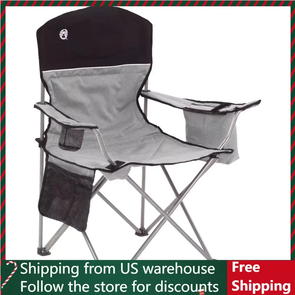 

Портативный Четырехместный стул для кемпинга с 4 баночками кулера и сетчатым держателем для чашки, удобный подголовник, боковые карманы