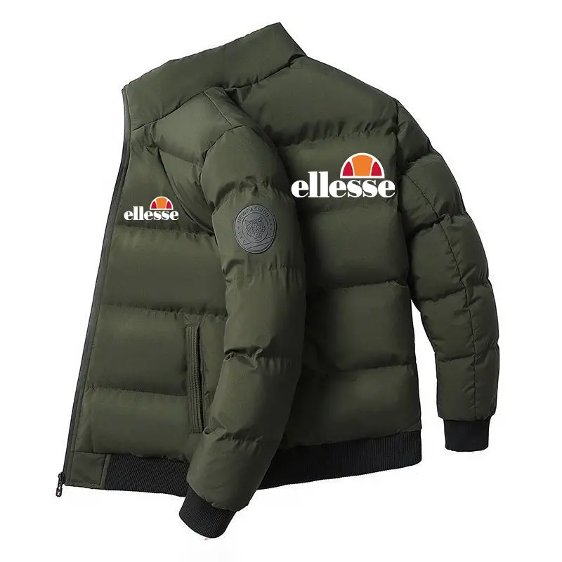 Men Winter Coat Autumn and Winter Men's Korean Style Zipper Casual Jacket Pilot Coat Scarf Collar Fashion Thin