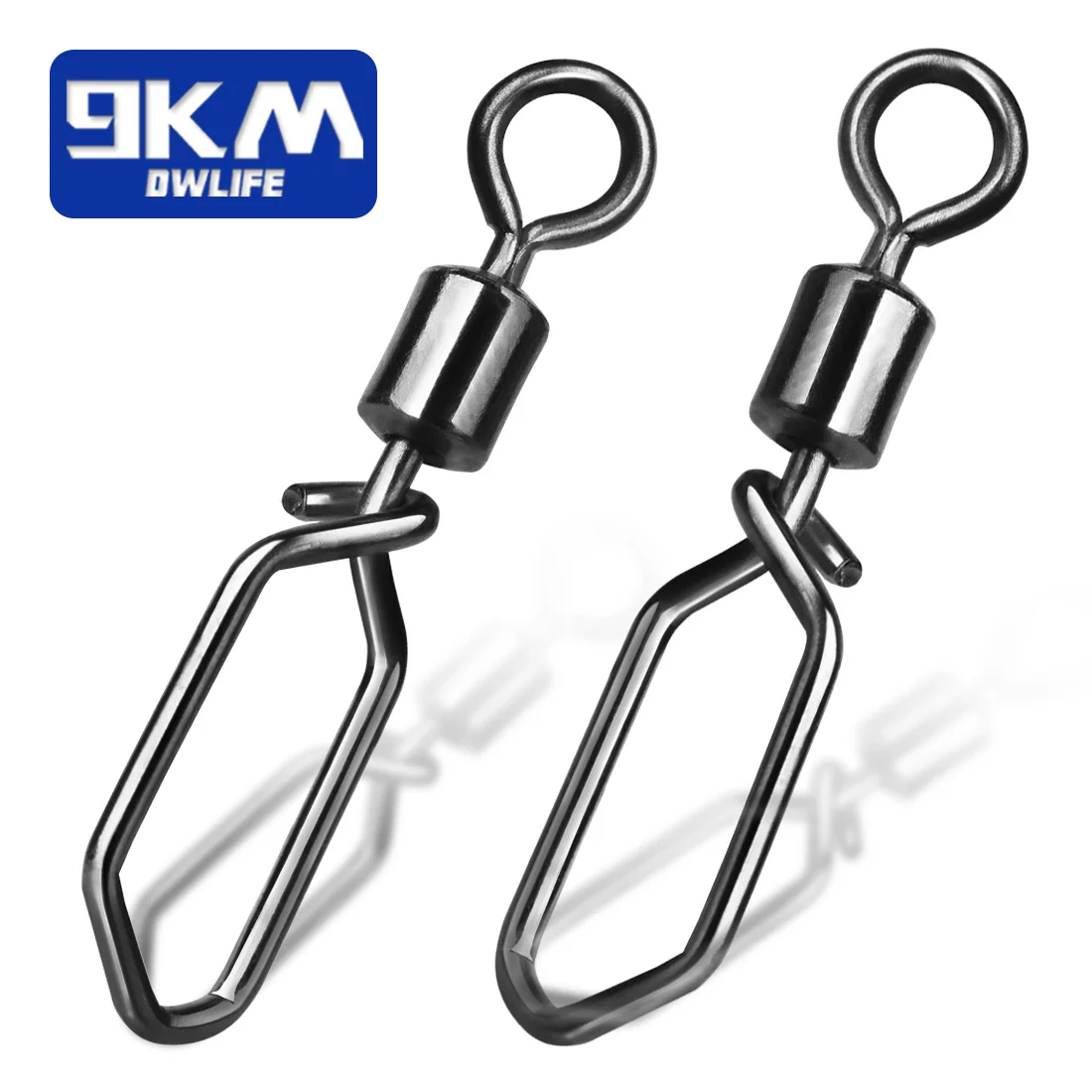 Fishing Swivels 15-60Pcs Stainless Steel Hooked Snap