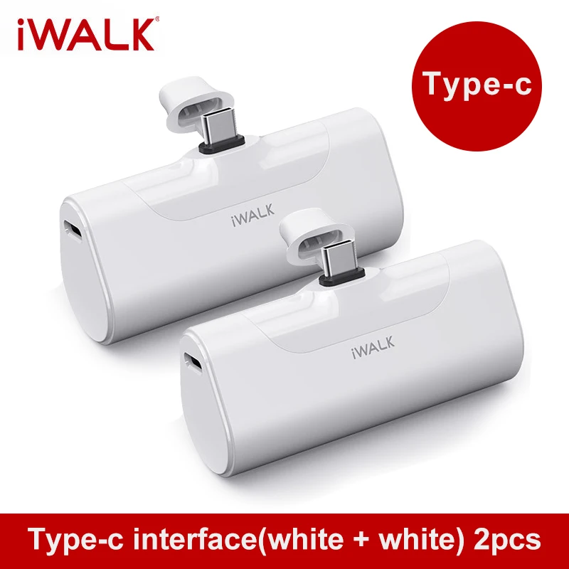 portable cell phone charger Iwalk Mini Power Bank 4500Mah Travel Portable Charger Business Type-C for apple interface Cute Powerbank For Xiaomi Phone usb c power bank Power Bank