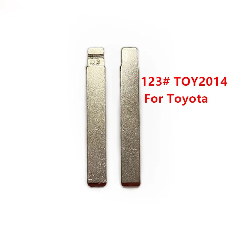 

10pcs 123# TOY2014 Metal Uncut Blank Flip Remote Key Blade For Toyota New Models COROLLA for keydiy KD xhorse VVDI JMD remote
