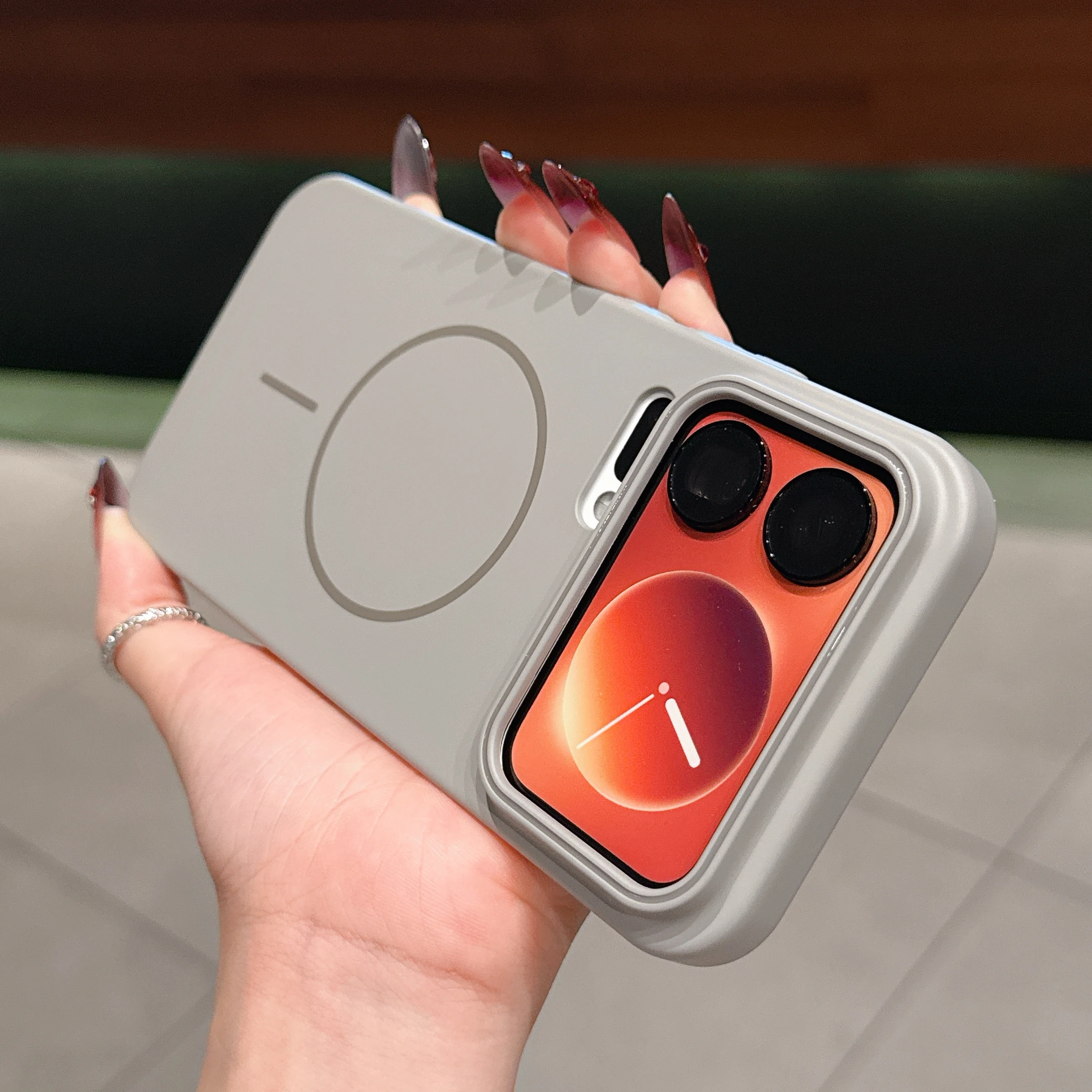 Enhanced Product Title:  
Sleek Matte Magnetic Phone Case with Wireless Charging Compatibility