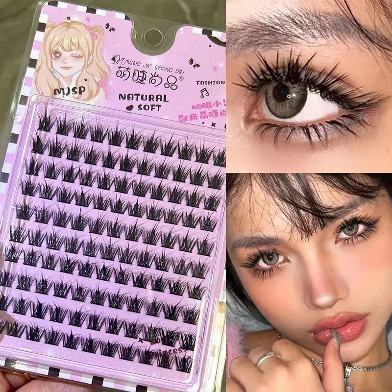 

L-Shaped Sectional Type False Eyelashes Natural Lashes Single Cluster Thick European And American Style Eyelashes Makeup