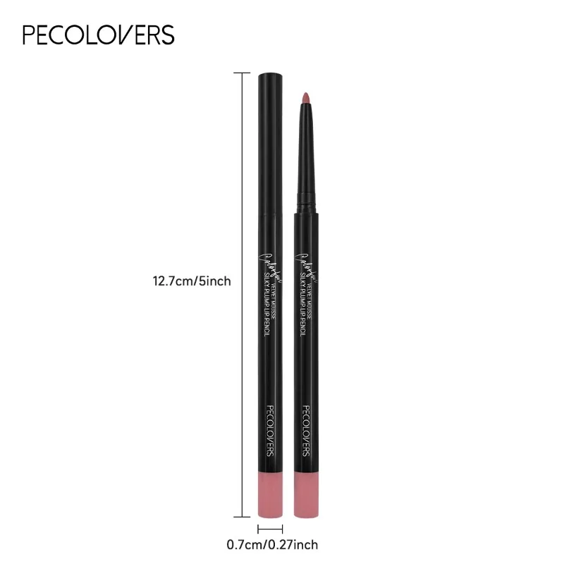 Waterdichte Matte Lipliner Potlood Rode Contour Tint Lippenstift Langdurige Anti-Stick Cup Hydraterende Lippen Make-Up 12 Kleuren