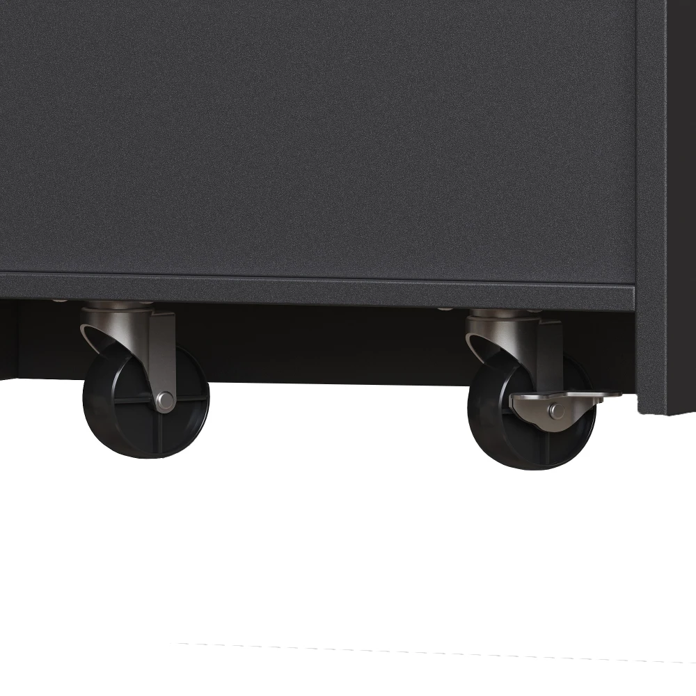 Ausziehbarer Bartisch mit Stauraum (137–215 x 39 x 10 2,3 cm), moderner beweglicher Bistrotisch, Teleskop-Stehtisch mit 6 Schubladen – Detail 16