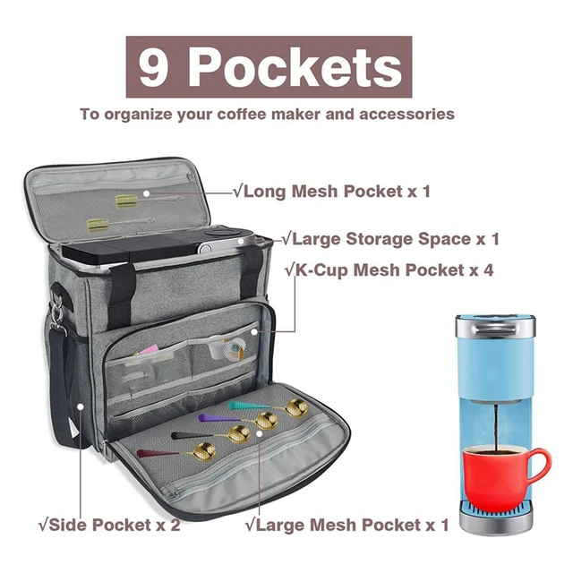 Coffee Maker Travel Tote Single Serves Coffee Station Organizer