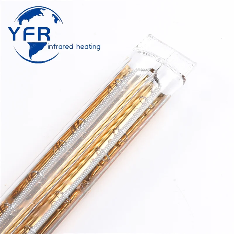 1160mm 400V 6200W Infrared Infrared Heat Bulb Twin Tube Gold Coating IR EMITTER For Heidelberg XL105 Printing Press Machine