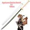 1:1 cosplay Kimetsu no Yaiba Sword Weapon Demon Slayer Agatsuma Zenitsu Sword Anime Ninja Knife PU toy 104cm 1